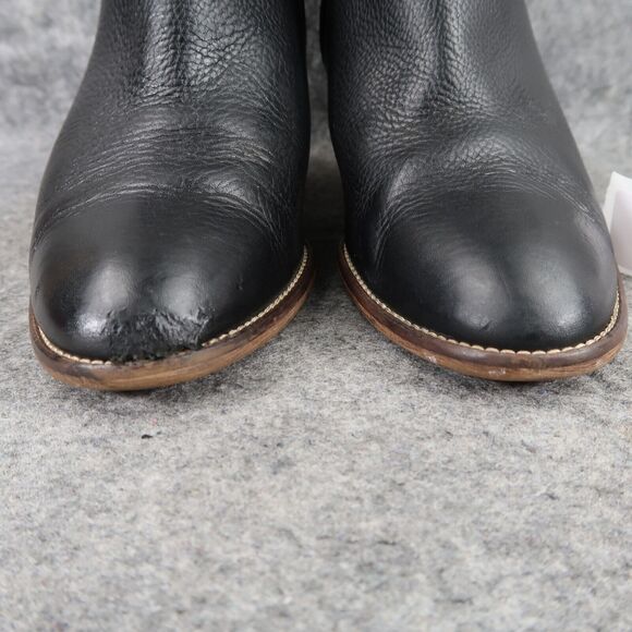 Madewell Shoes Womens 7 Bootie Fashion Classic Billie Boot Leather Stacked Heel - Picture 4 of 15